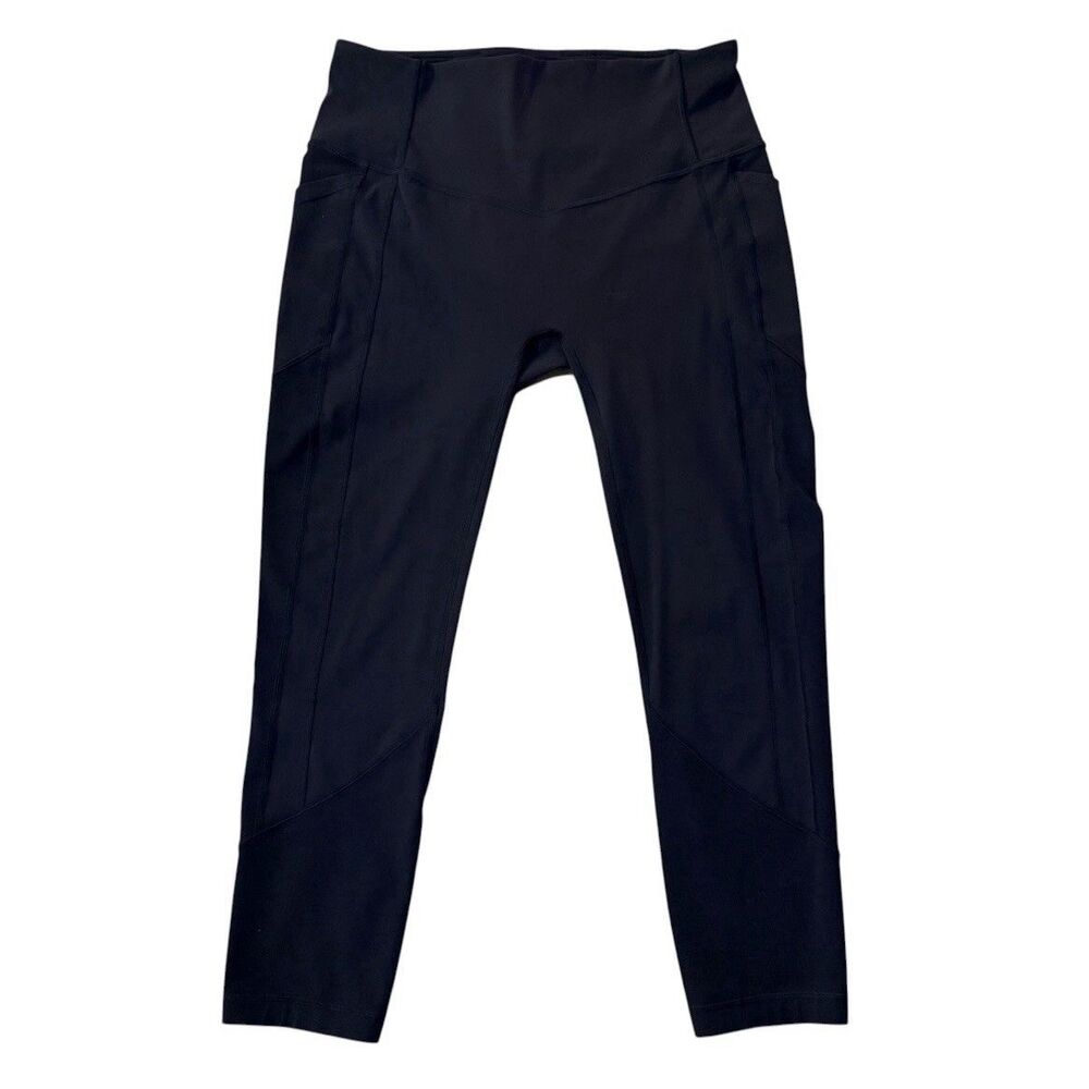 Lululemon All The Right Places Crop II 23" Women's 10 Navy Blue Leggings LW6AMYS